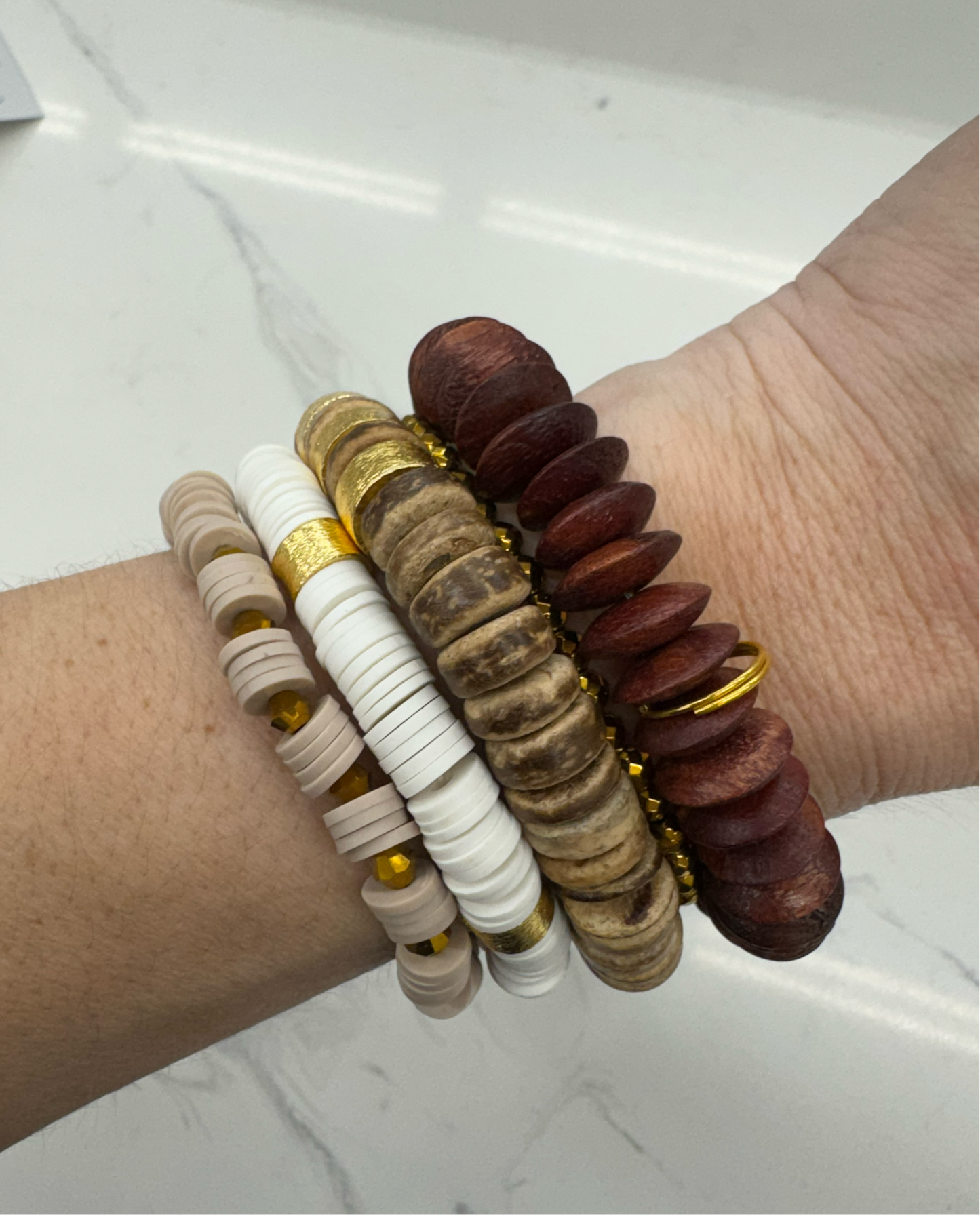 Calista Stack Bracelet Brown