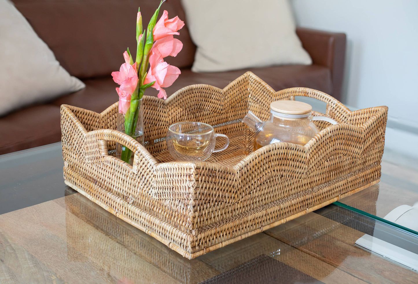 Rattan™ Scallop Collection Rectangular Basket