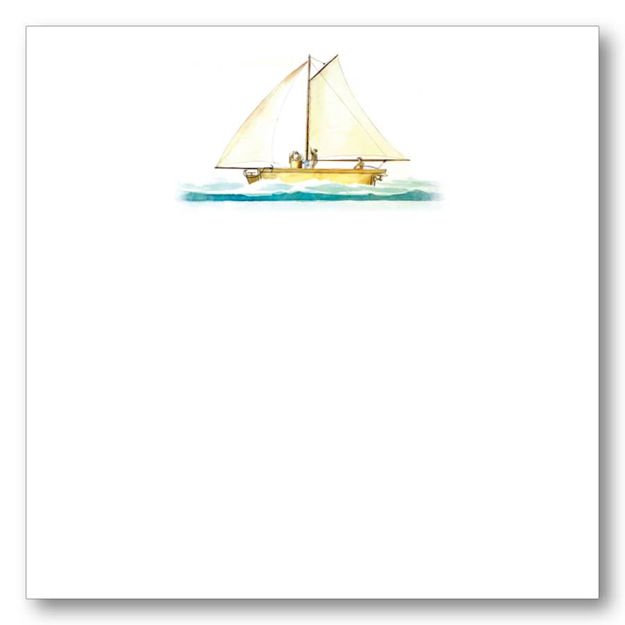 Watercolor Sailboat Note Block