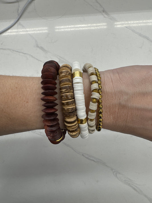 Calista Stack Bracelet Brown