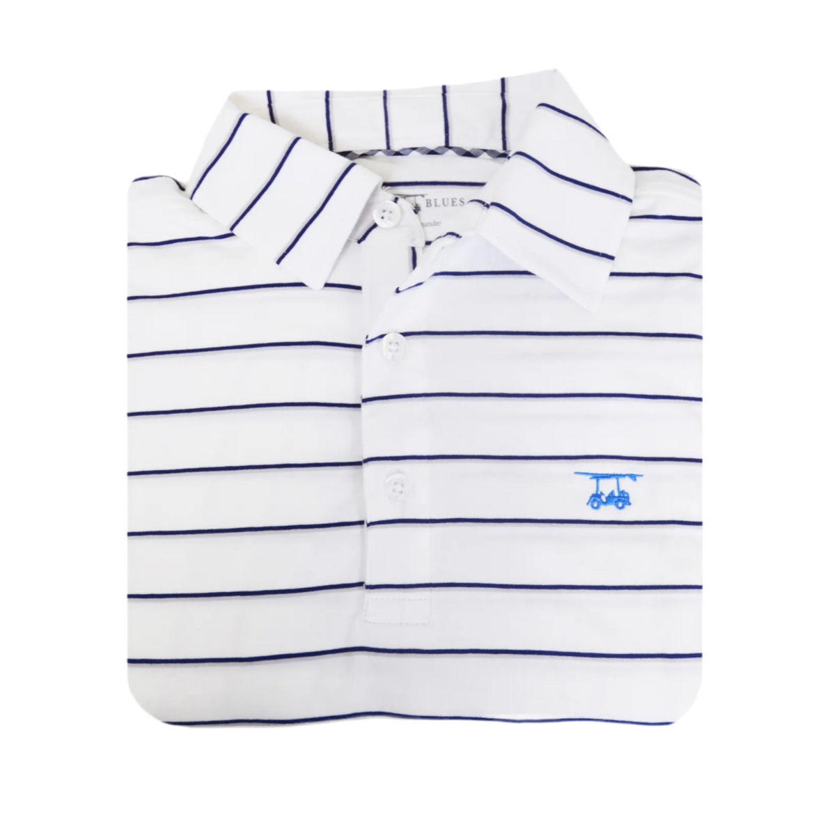 Navy/White Stripe Polo