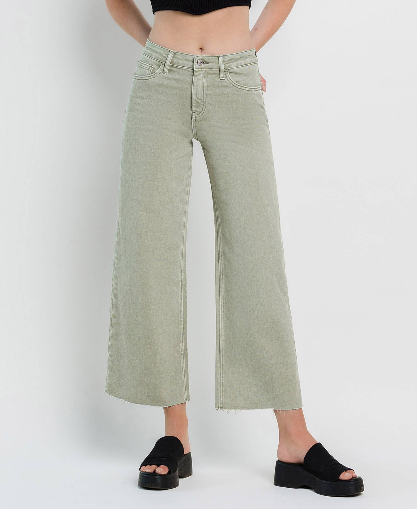 HIGH RISE WIDE LEG JEANS