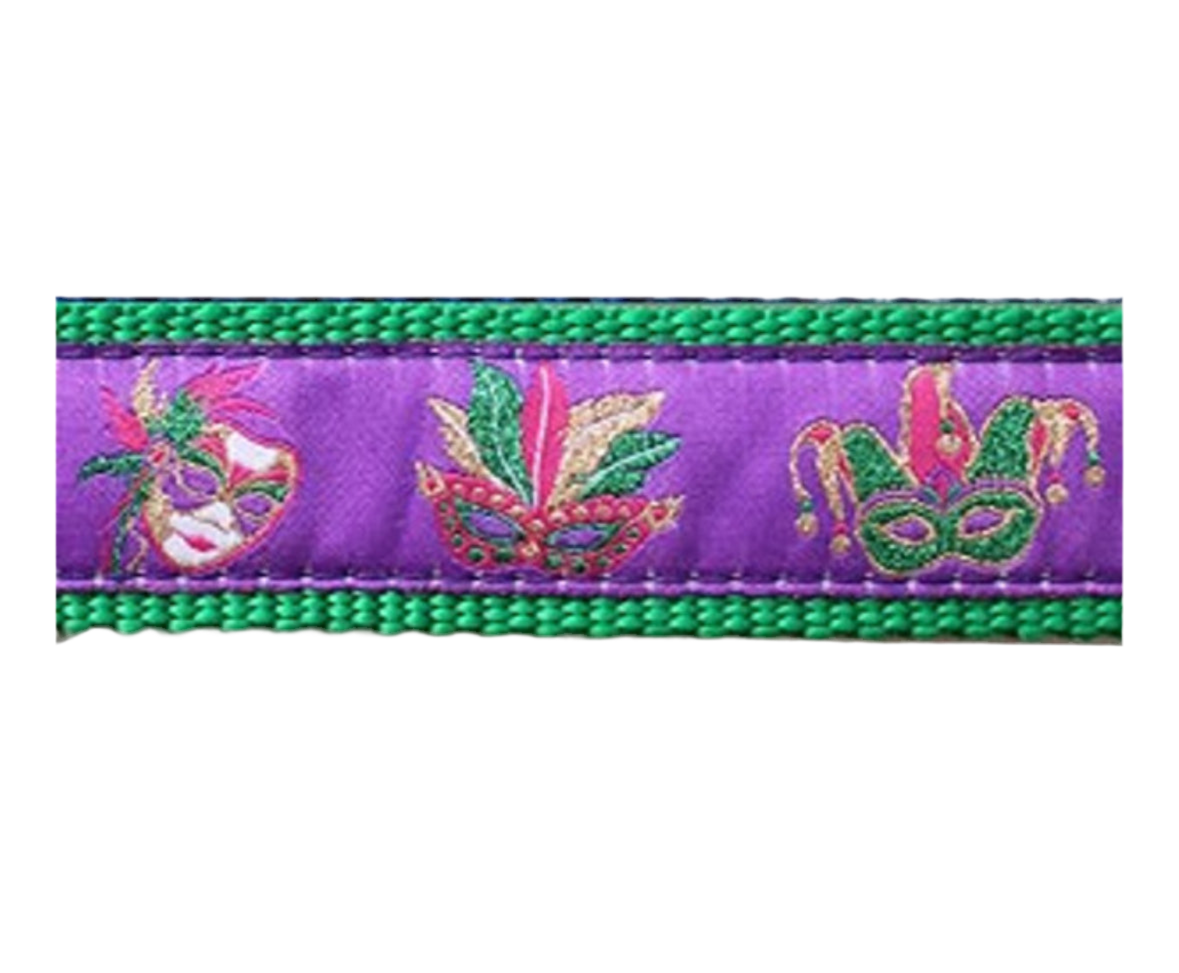 Mardi Gras Mask Dog Collar