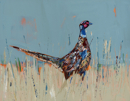 "A Pheasant's Pride" on paper