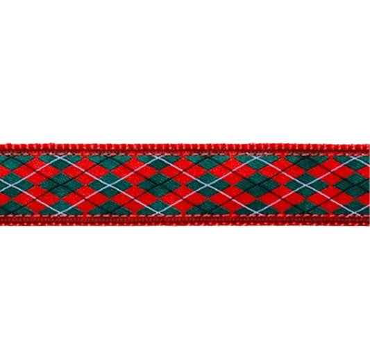 Christmas Argyle Dog Collar