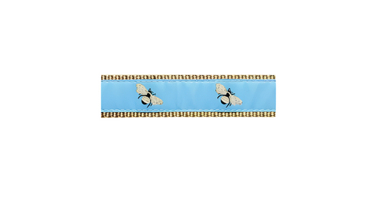 Lt. Blue Bee Dog Collar