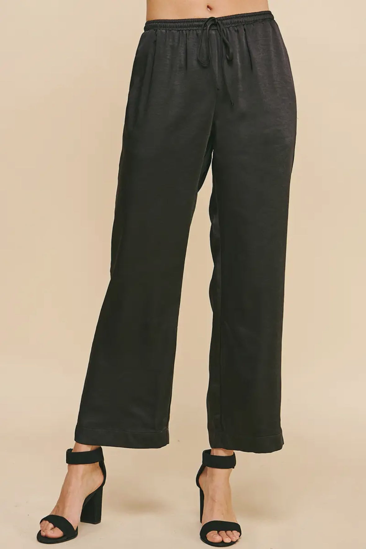 Satin Straight Pants