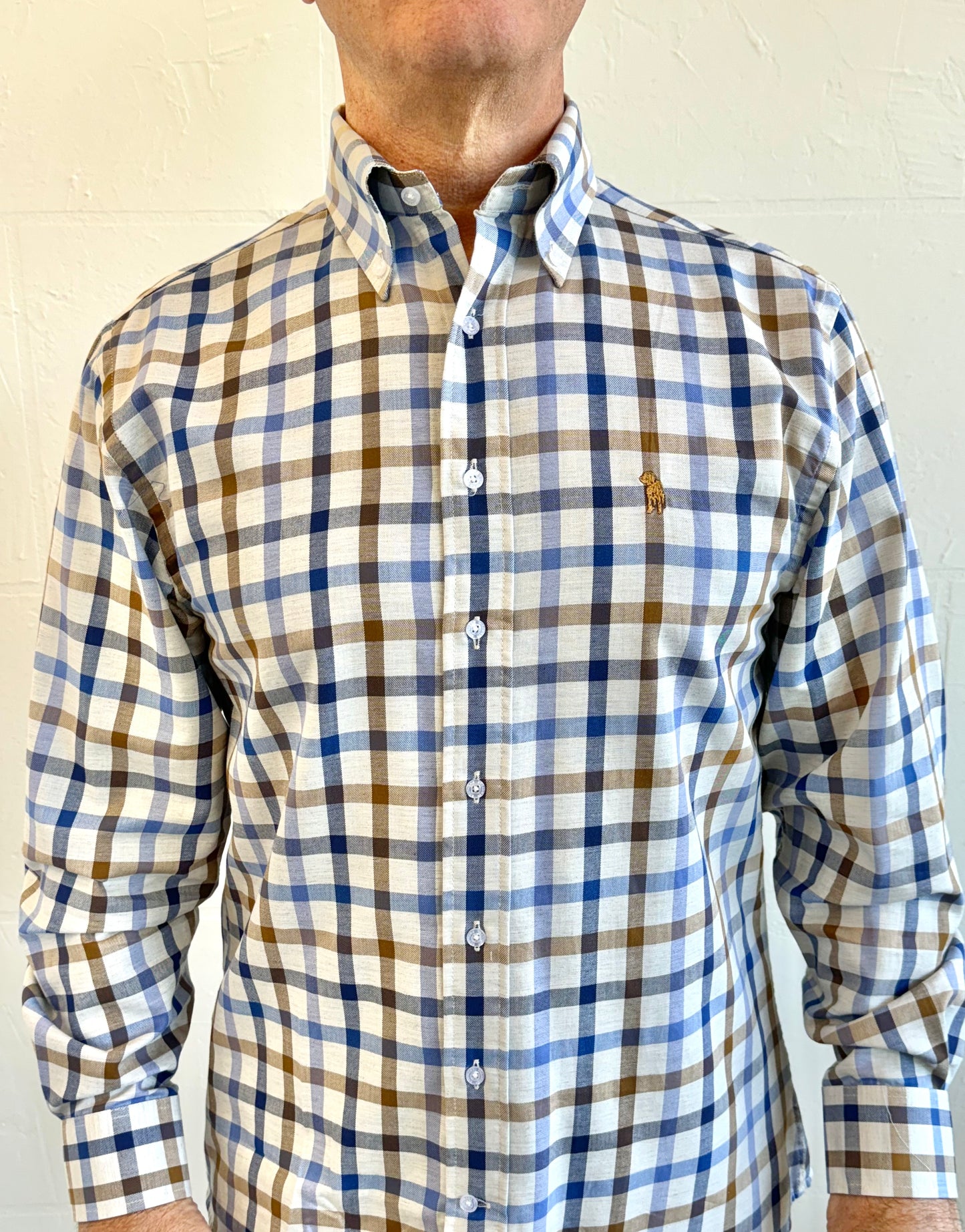 Button Down Brown Sugar Check