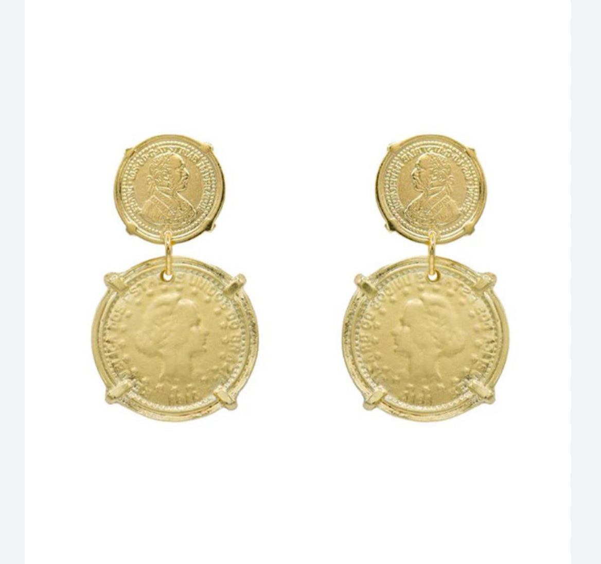 Esme Two Coin Earrings