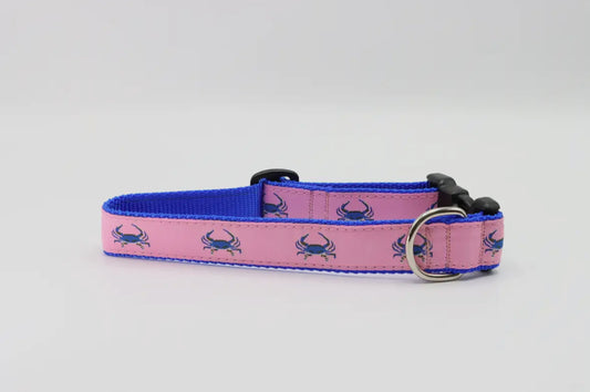 Pink Crab Dog Collar