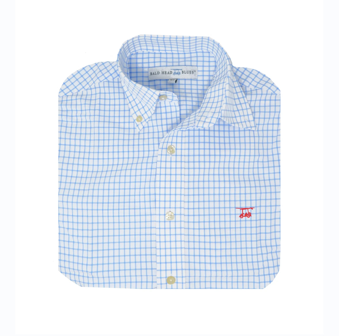 White/Bell Check Button Down