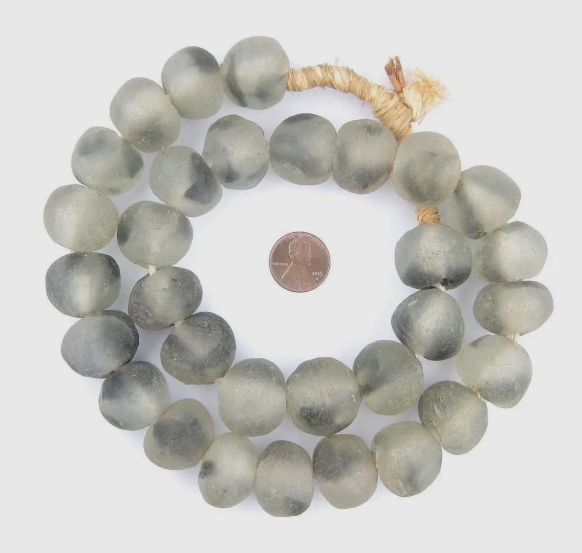 Jumbo Grey Mist Glass Beads