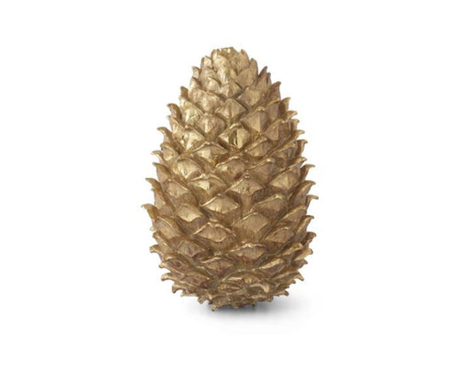 10 in. Gold Resin Pinecone