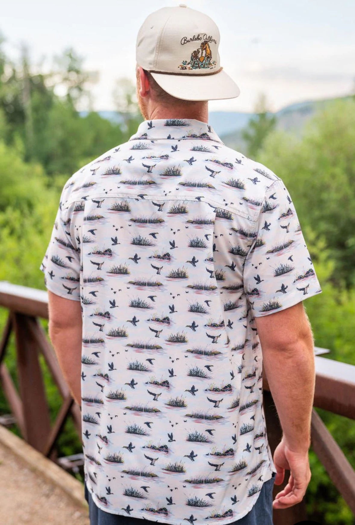 Performance Button Up - Duck Hunt