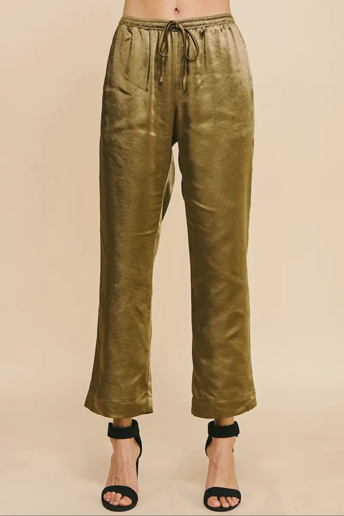 Satin Straight Pants