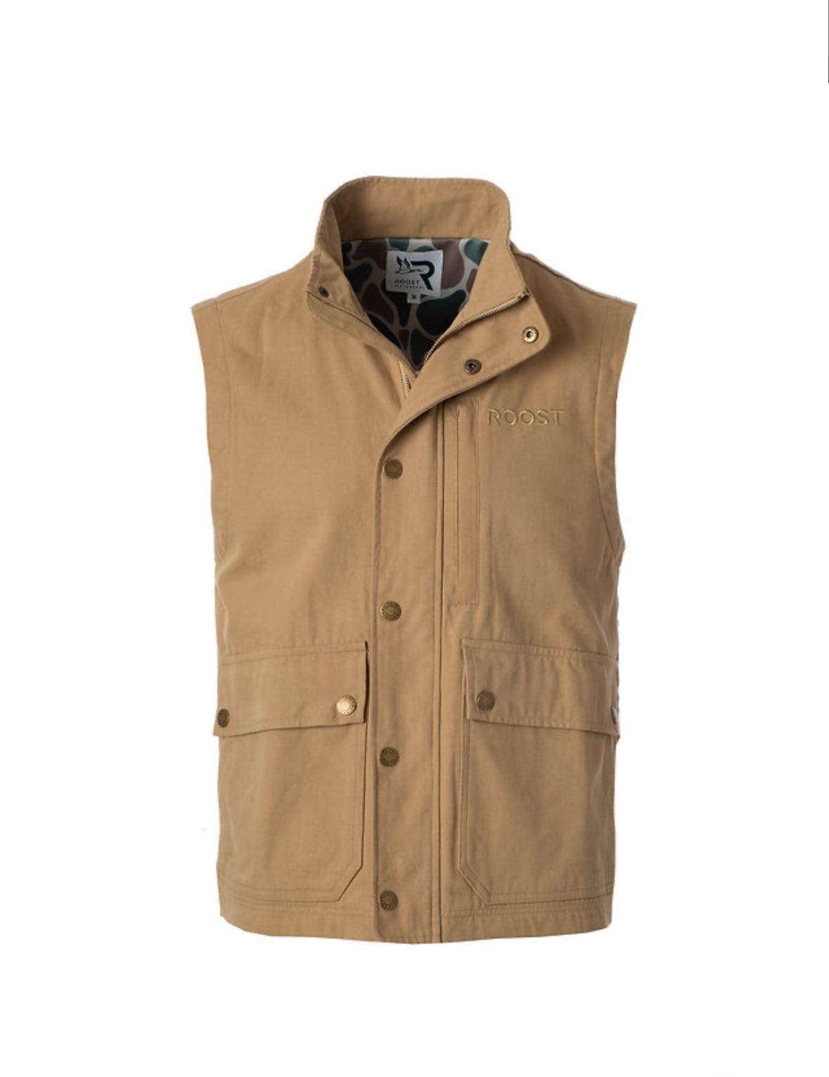 men's button and zip up durable stylish work vest