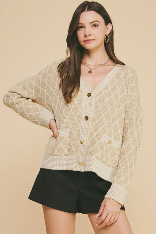 Diamond Pattern Cardigan