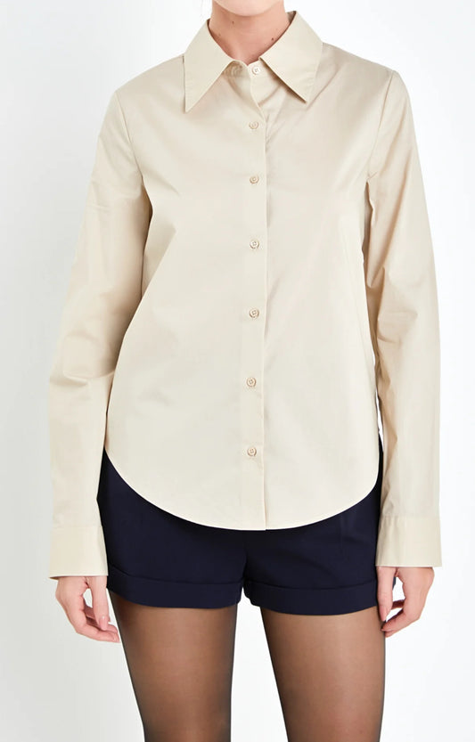 Accent Collar Poplin Dress Shirt