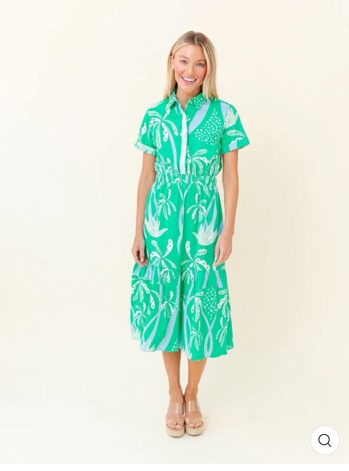 Gwyneth Dress Aruba Palm