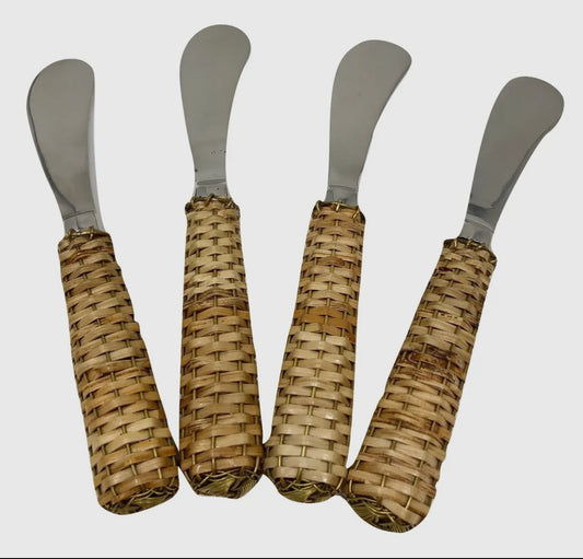 Set of 4 - Basketweave Pate Knives