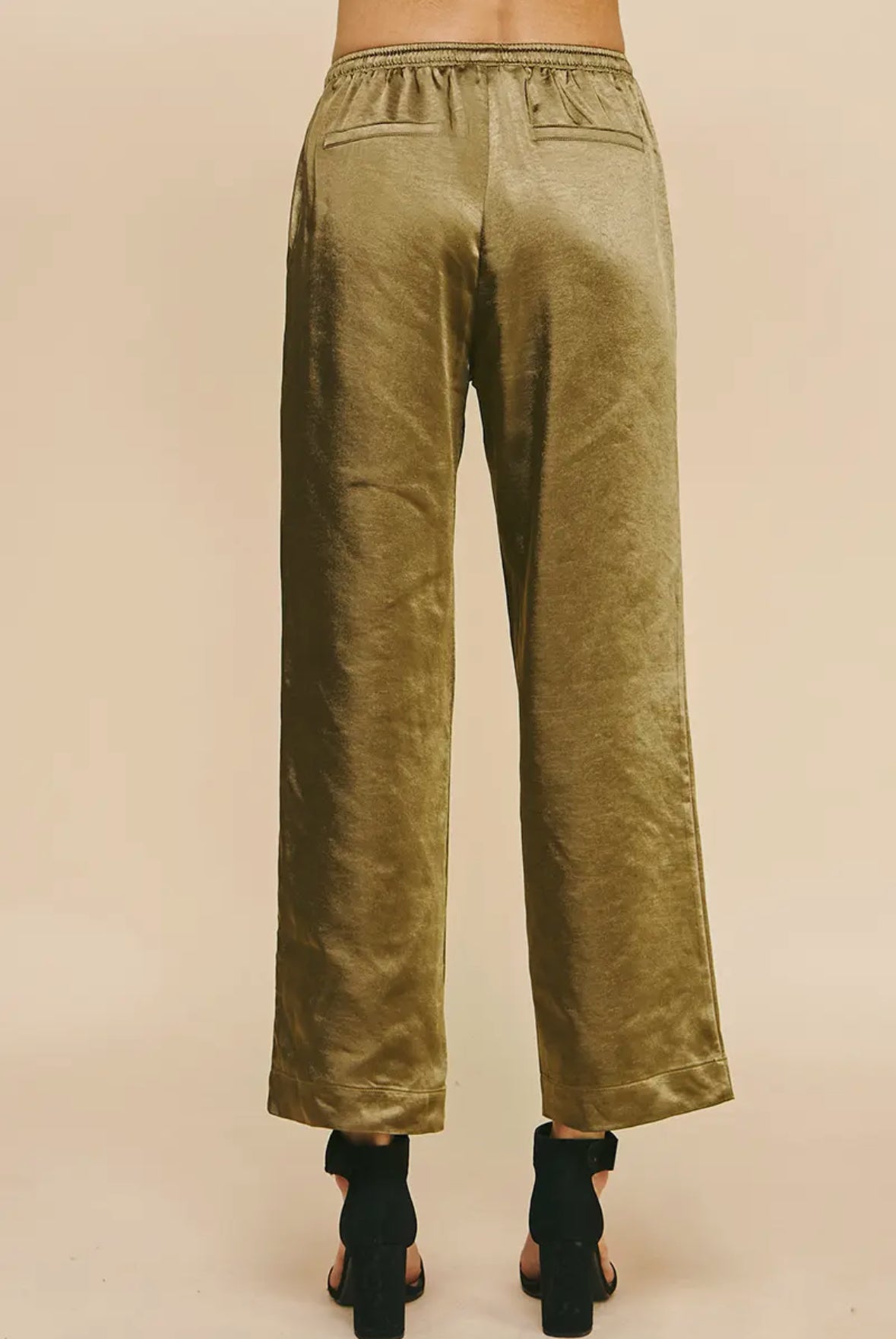 Satin Straight Pants