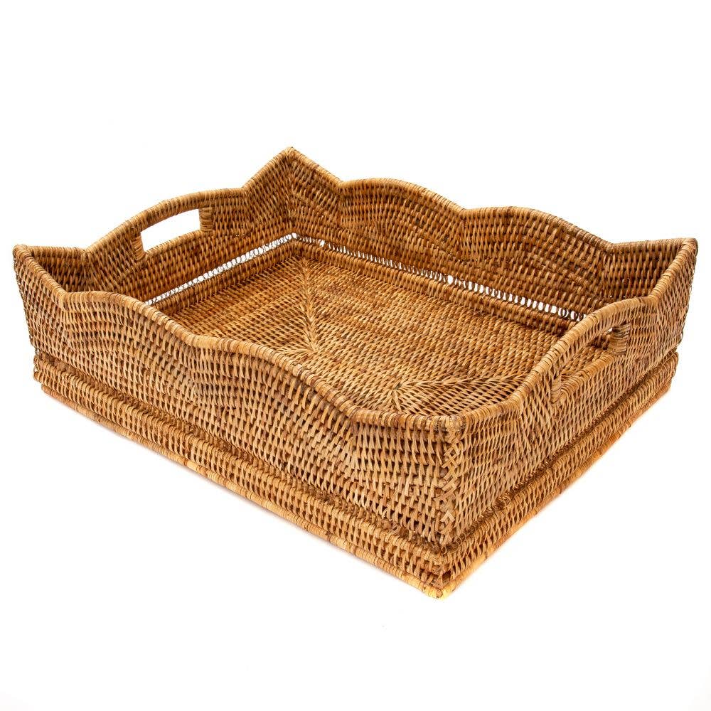 Rattan™ Scallop Collection Rectangular Basket