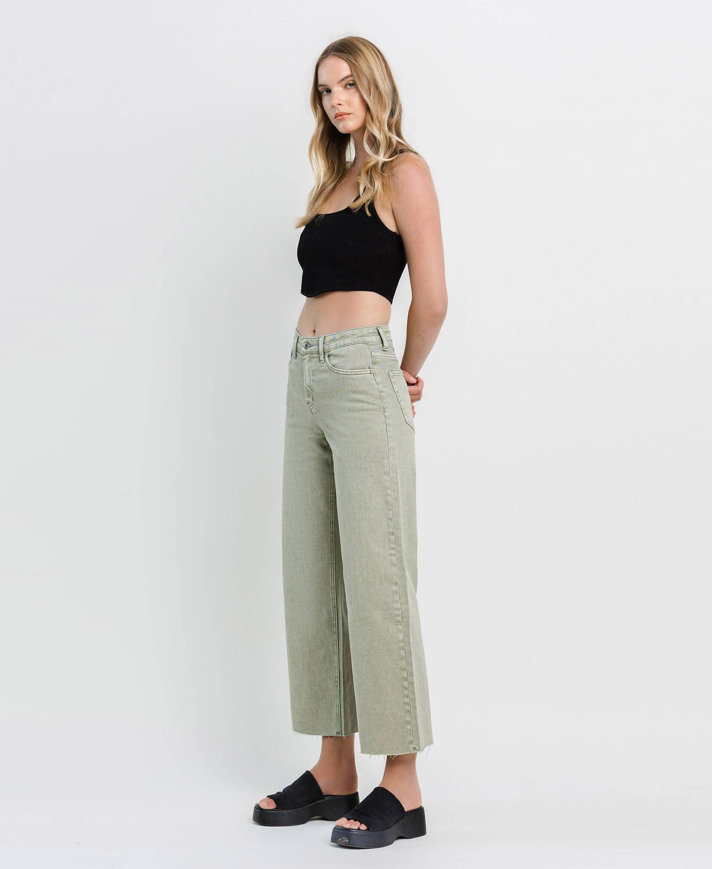 HIGH RISE WIDE LEG JEANS