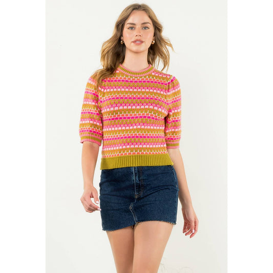 Short Sleeve Knit Top